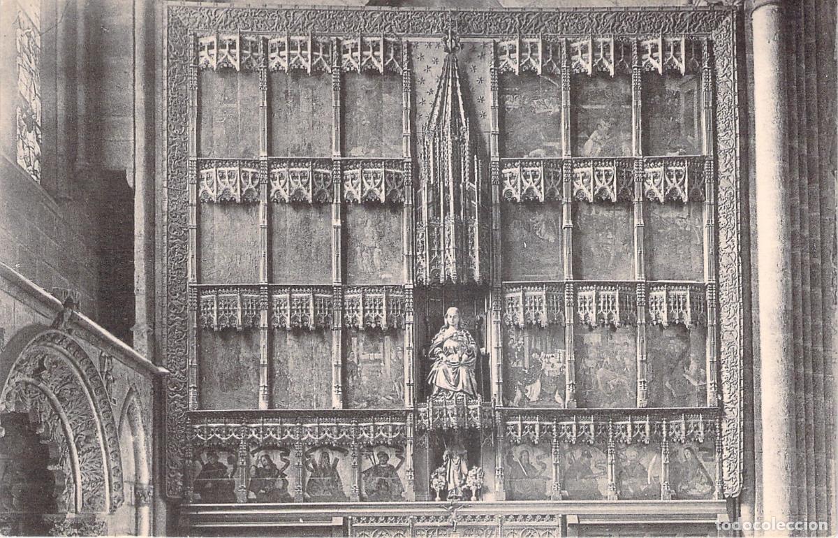 Postales: Postal de la Catedral de Le&oacute;n - Retablo de Quintanilla por L. Roisin