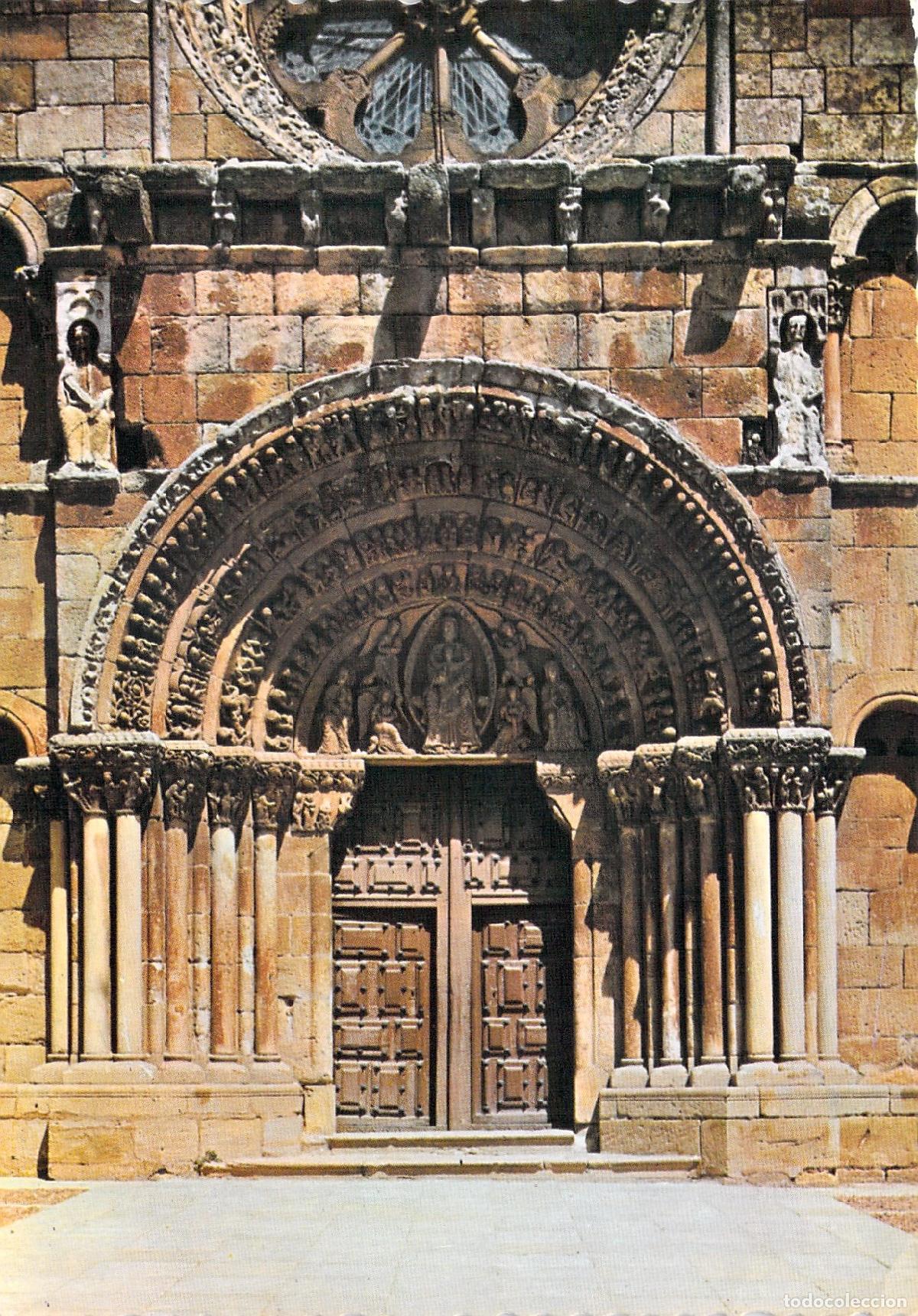 Postales: Postal Iglesia de Santo Domingo Soria Portada Rom&aacute;nica
