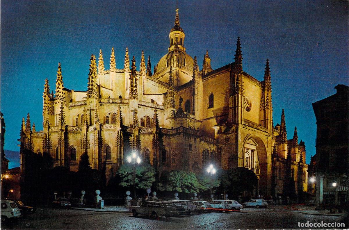 Postales: Postal Catedral de Segovia Vista Nocturna