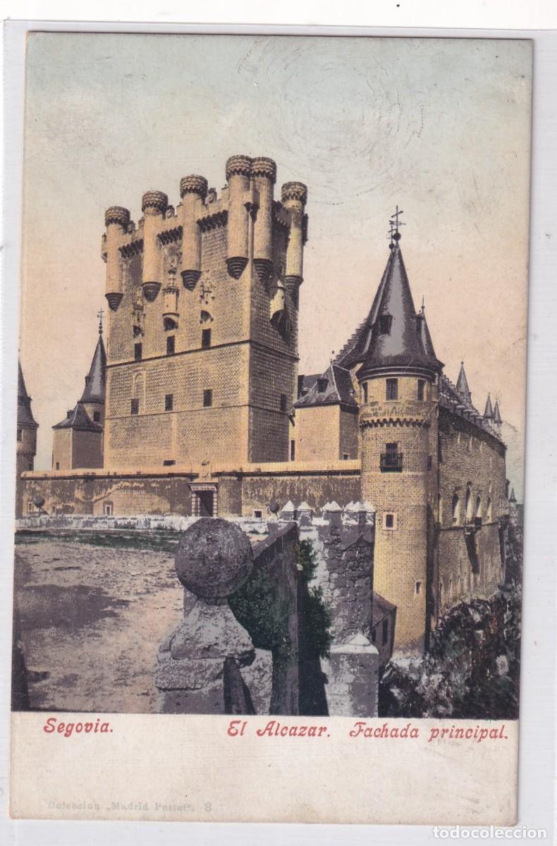 Postales: Segovia. El Alcazar. Fachada principal . Purger & co. 3706 Reverso sin dividir Sin circular.