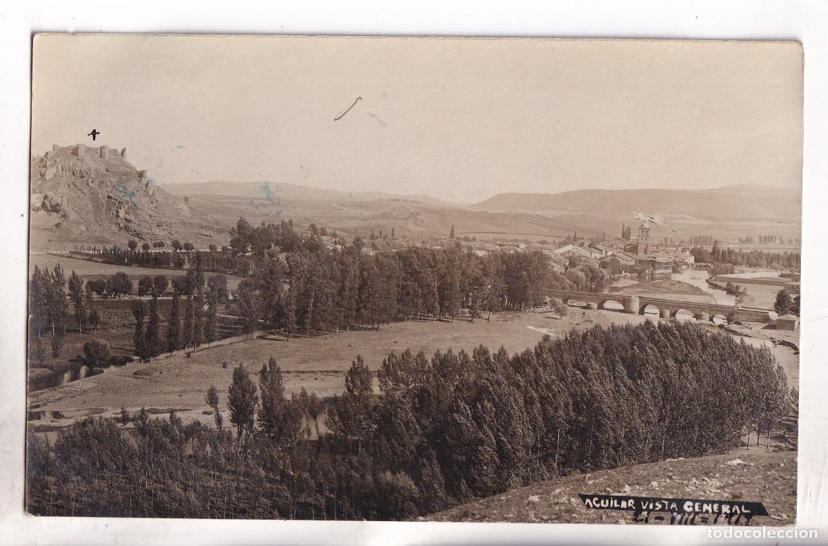 Postales: POSTAL. AGUILAR DE CAMPOO. VISTA GENERAL. PALENCIA. FOTOGR&Aacute;FICA, MUY RARA