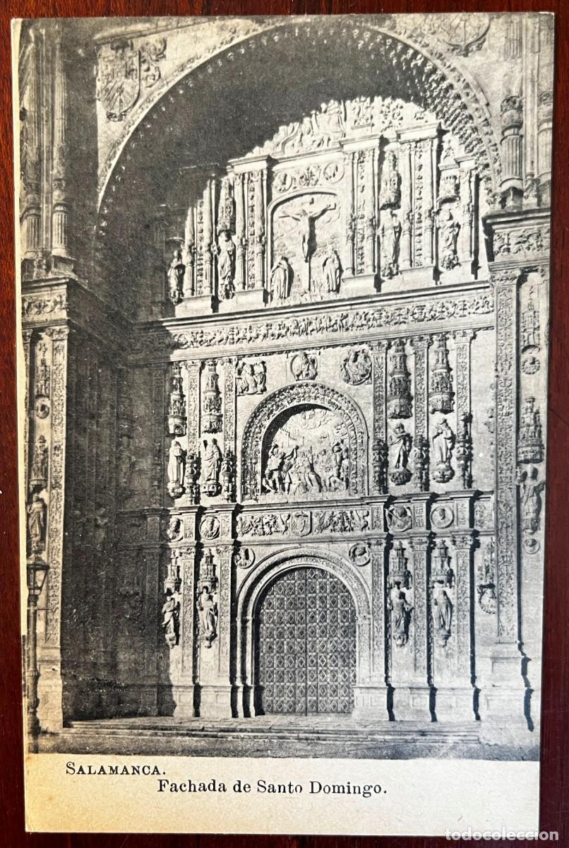 Postales: SALAMANCA, FACHADA DE SANTO DOMINGO, LACOSTE, COLECCION ESPA&Ntilde;A MONUMENTAL E HISTORICA SERIE III N&ordm; 1