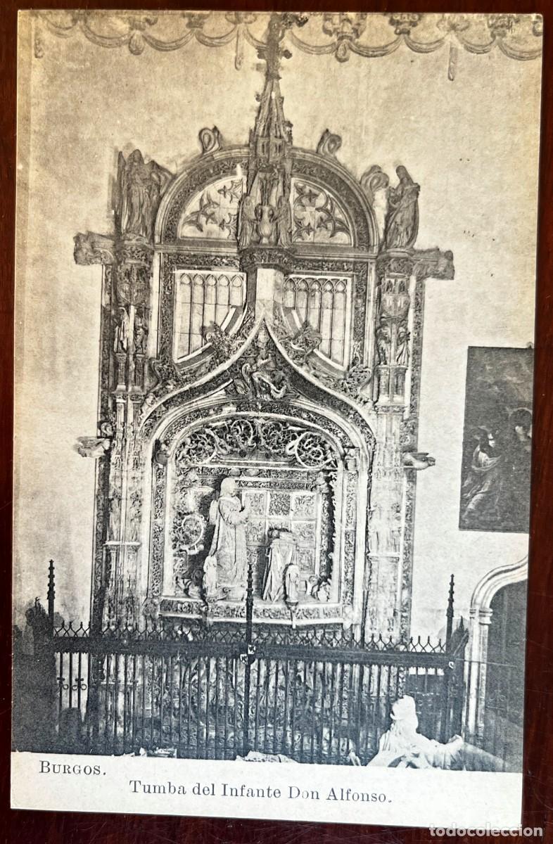 Postales: BURGOS, TUMBA DEL INFANTE DON ALFONSO, LACOSTE, COLECCION ESPA&Ntilde;A MONUMENTAL E HISTORICA SERIE V N&ordm; 2