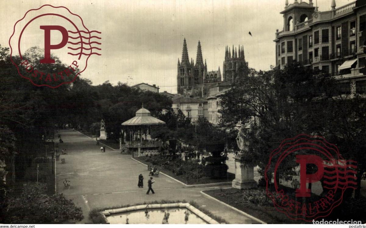 Postales: BURGOS Paseo de El Espol&oacute;n CASTILLA Y LE&Oacute;N SPAIN ESPAGNE