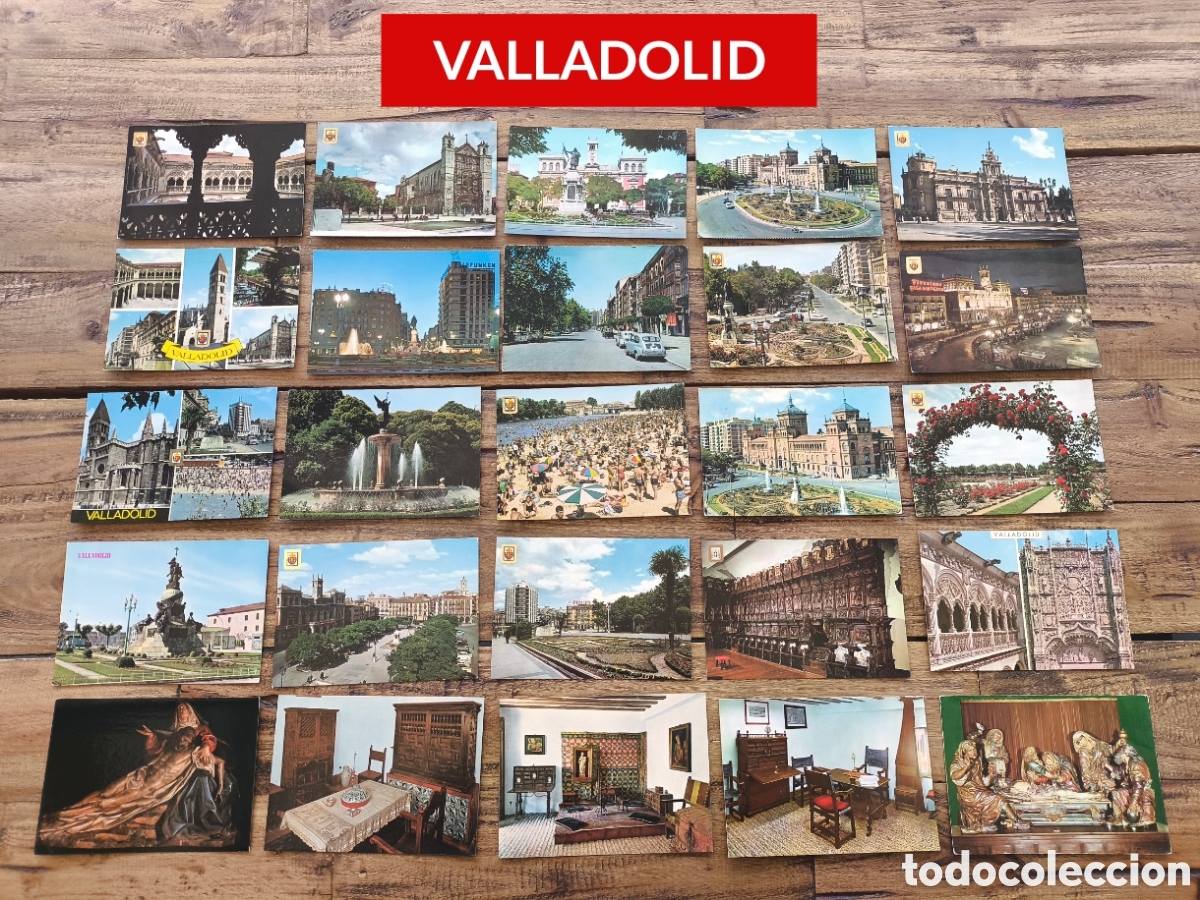 Postales: Lote 56 postales Valladolid Tordesillas Pe&ntilde;afiel Medina del Campo Medina de Rioseco Castilla y Le&oacute;n