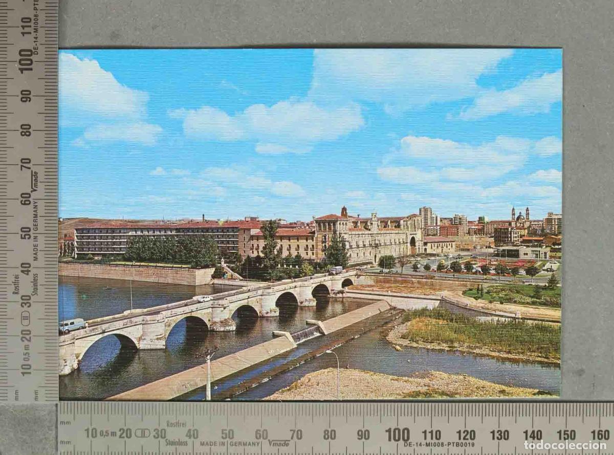Postales: POSTAL. Le&oacute;n - Puente de San Marcos y Hostal de San Marcos