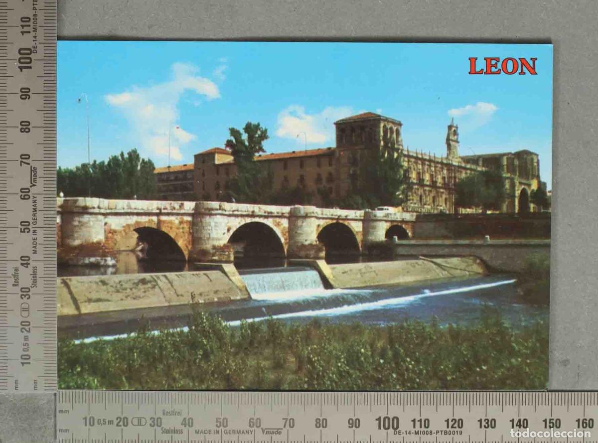Postales: POSTAL. LEON Puente y Hostal San Marcos