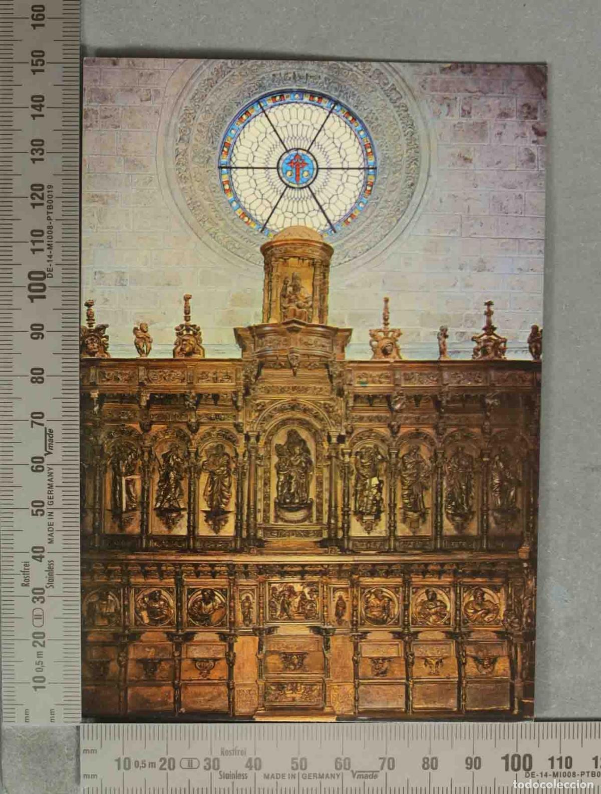 Postales: POSTAL. Catedral de Tui - Coro - Siller&iacute;a barroca - Castro Canseco