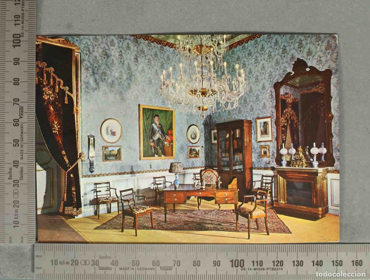 Postales: POSTAL. PALACIO REAL DE RIOFRIO (Segovia) Despacho delThe King&acute;s office