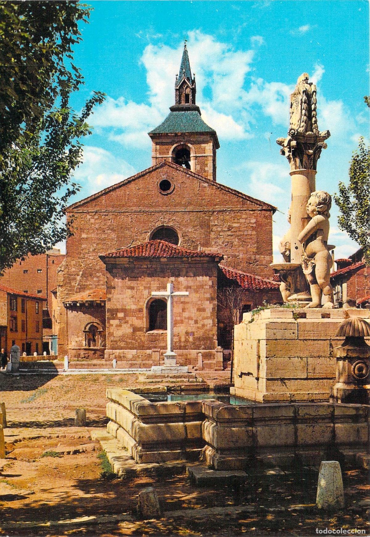 Postales: Postal Plaza del Grano e Iglesia del Mercado Le&oacute;n