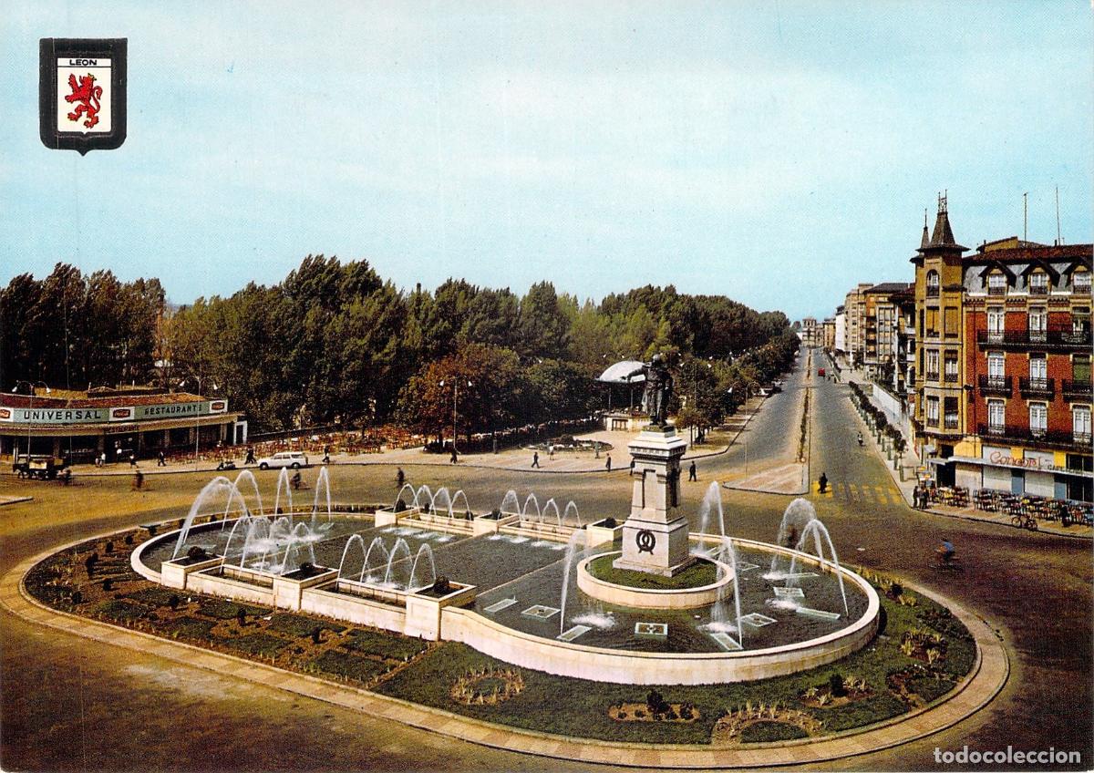 Postales: Postal de Le&oacute;n - Fuente de Guzm&aacute;n el Bueno y Paseo