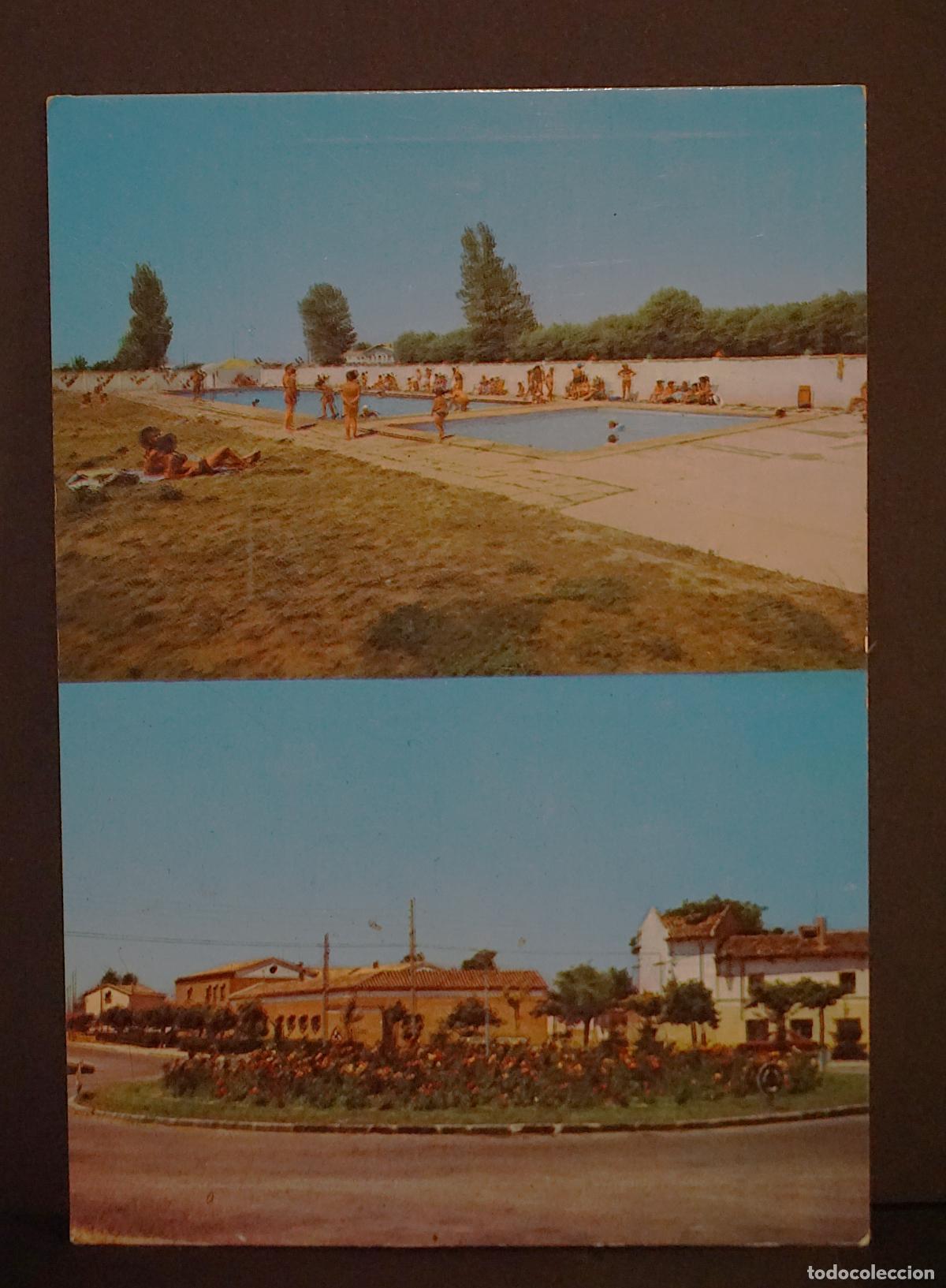 Postales: Villadiego (Burgos) Piscina Municipal y jardines, postal del 1972 editada por Gasolinera La Curiela