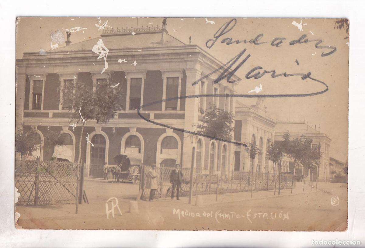Postales: POSTAL FOTOGR&Aacute;FICA. MEDINA DEL CAMPO. ESTACI&Oacute;N. VALLADOLID