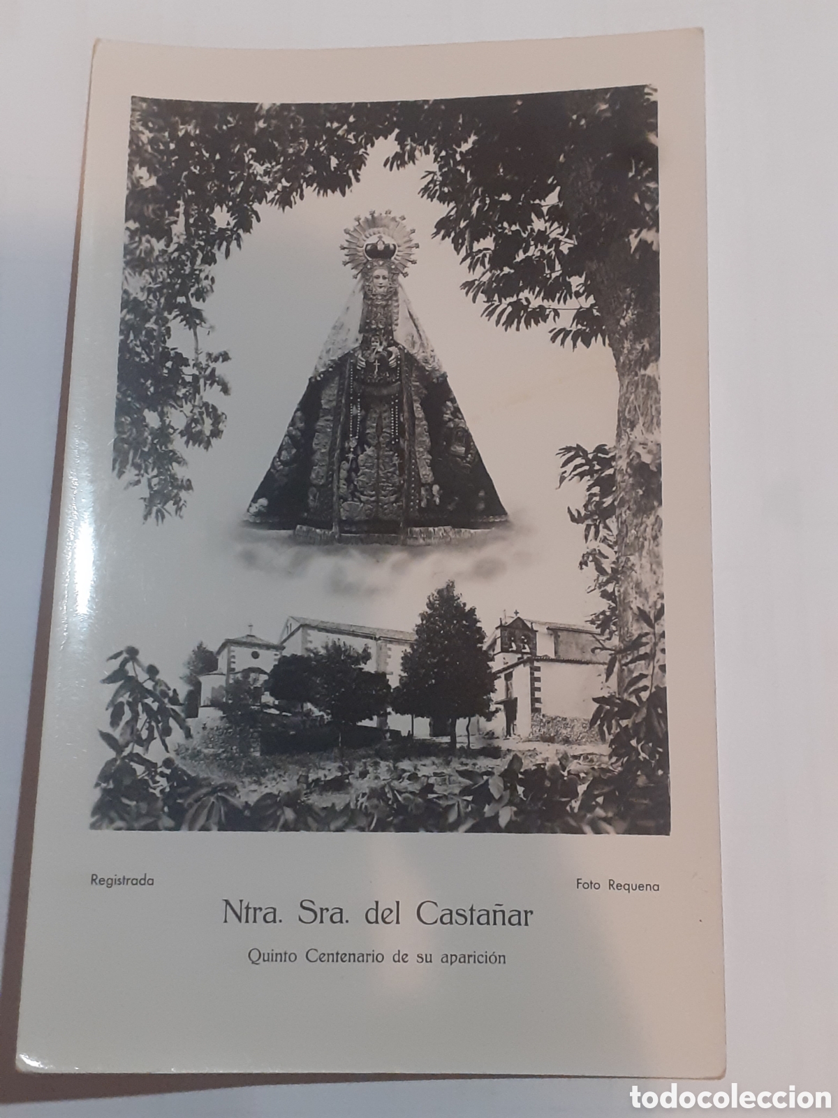 Postales: ANTIGUA POSTAL NUESTRA SE&Ntilde;ORA DEL CASTA&Ntilde;AR. SA&Ntilde;AMANCA. BEJAR. FECHADA 1946. FOTO REQUENO
