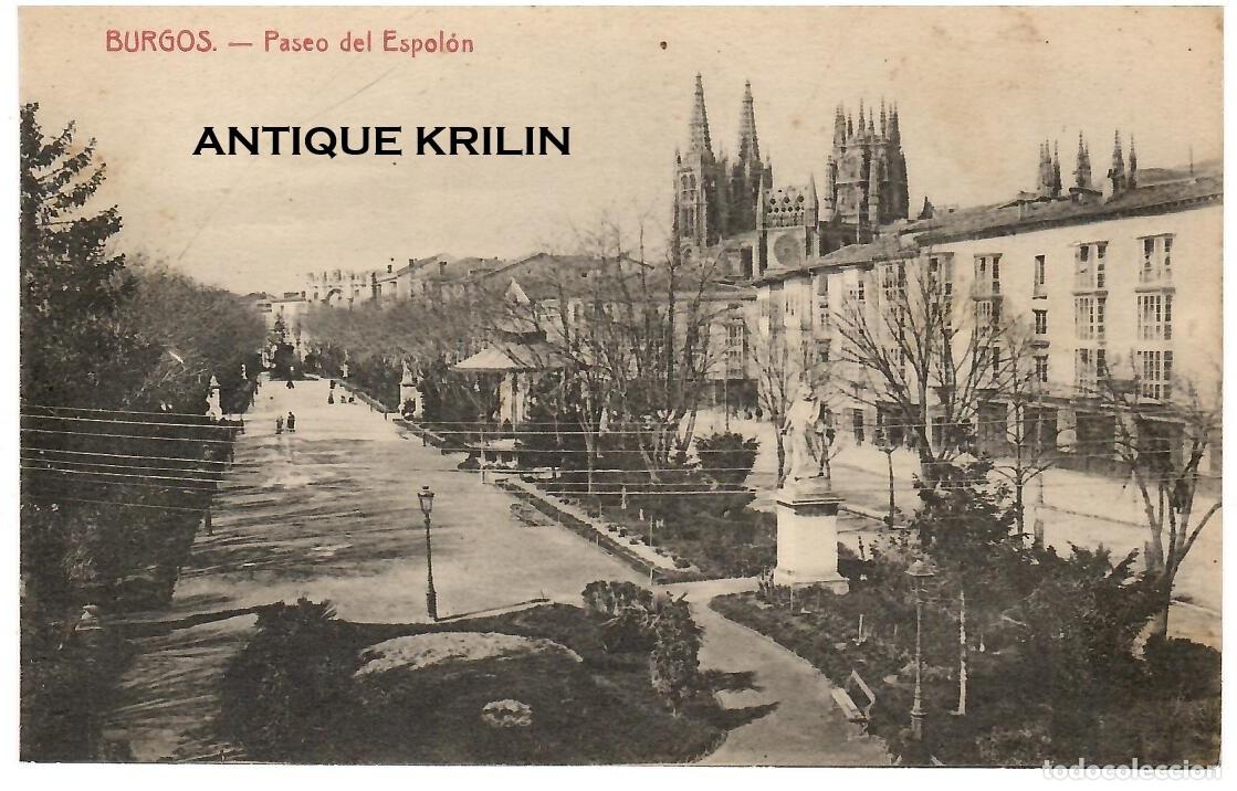 Postales: BURGOS / PASEO DEL ESPOLON / COLECCION EXCELSIOR / SIN FRANQUEAR