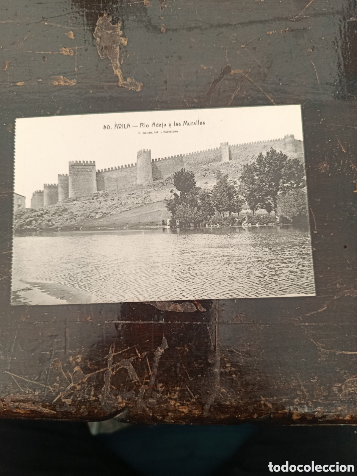 Postales: Postal 80 &Aacute;vila r&iacute;o adaja y las murallas