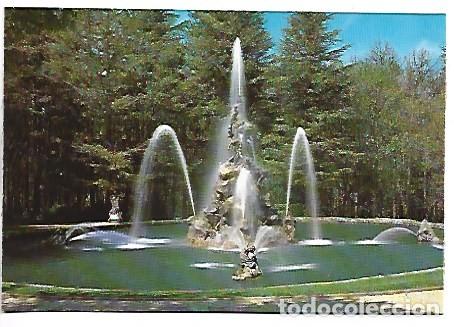 Postales: FUENTE DE LA FAMA.- PALACIO REAL DE LA GRANJA.- SEGOVIA