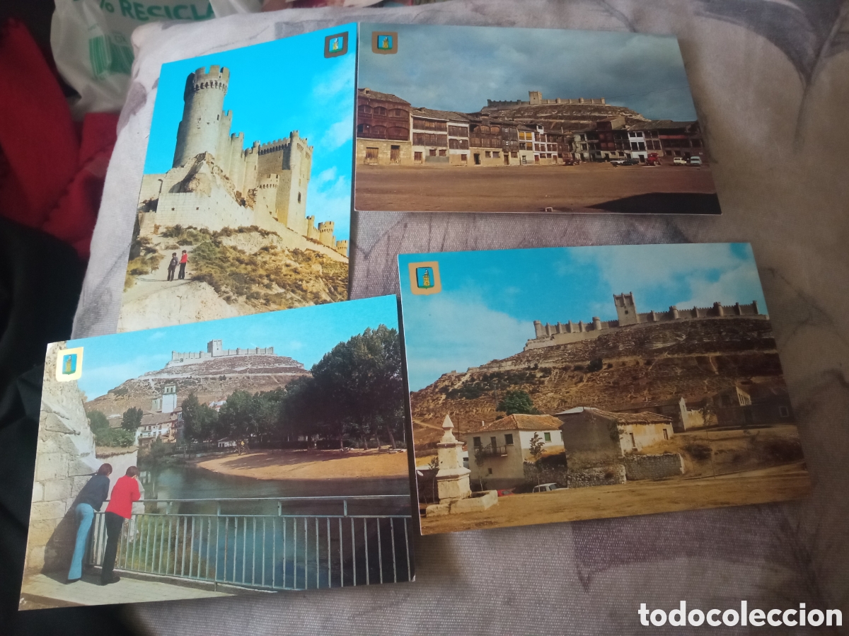 Postales: 4 antiguas postales fotogr&aacute;ficas de Pe&ntilde;afiel (Valladolid)