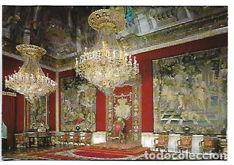 Postales: SALON DEL TRONO.- PALACIO REAL DE LA GRANJA.- SEGOVIA