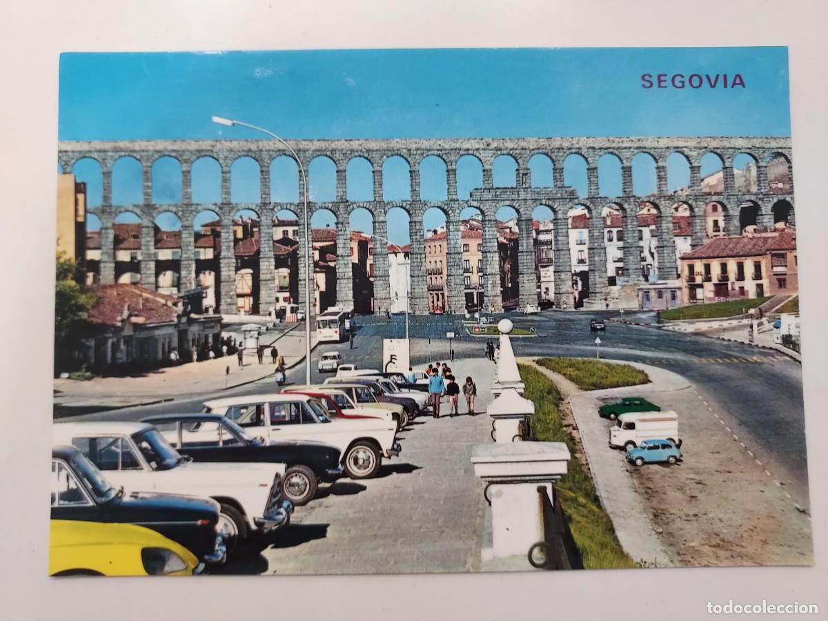 Postales: POSTAL SEGOVIA ACUEDUCTO Y PLAZA ORIENTAL. 1971. SIN CIRCULAR