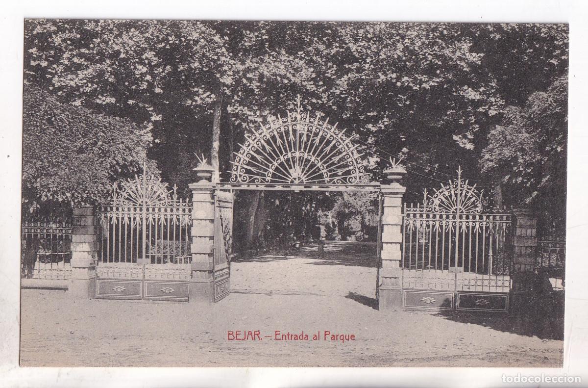 Postales: POSTAL. B&Eacute;JAR. ENTRADA AL PARQUE. SALAMANCA