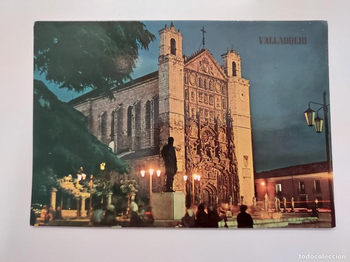 Postales: POSTAL VALLADOLID FACHADA DE SAN PABLO NOCTURNA. 1967. SIN CIRCULAR