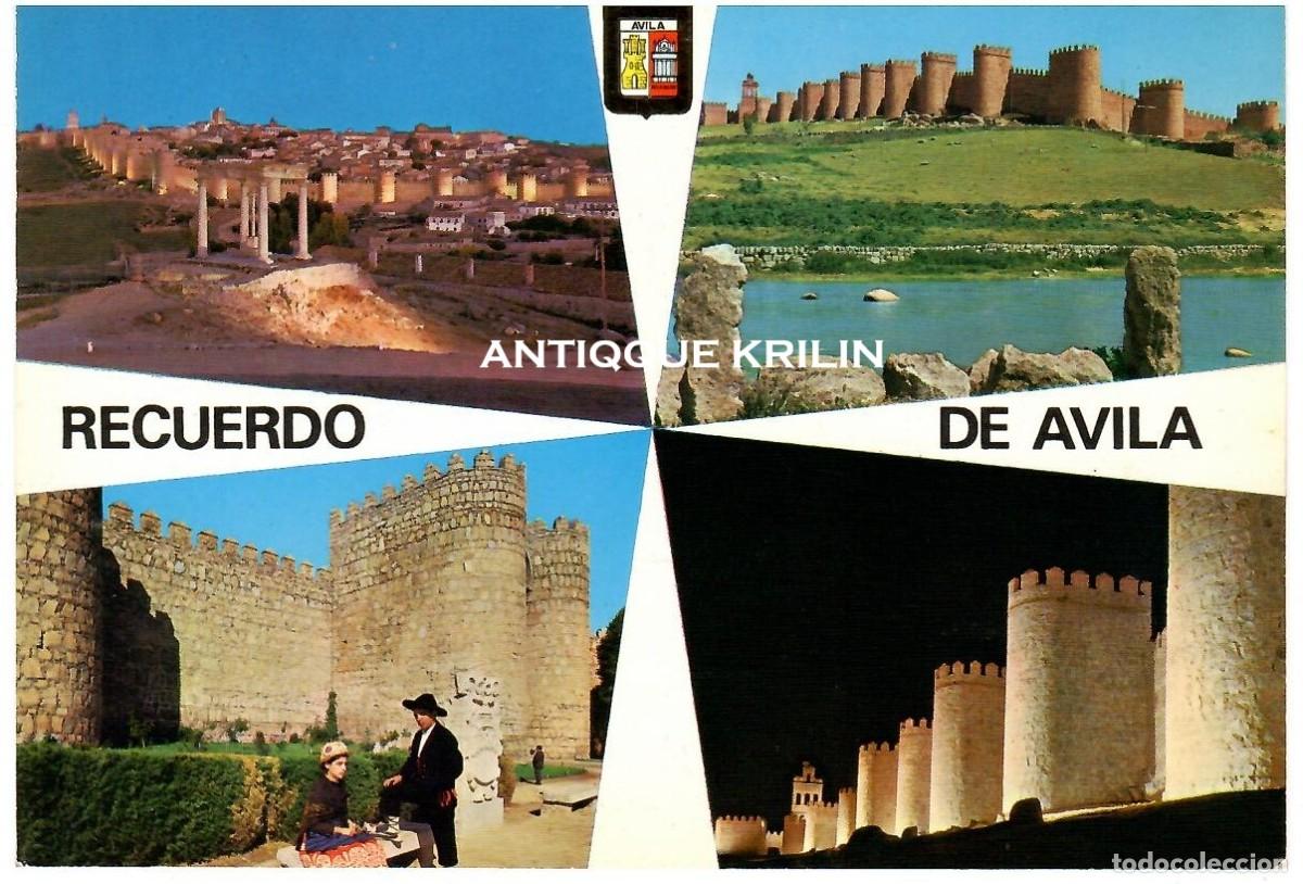 Postales: AVILA N&ordm; 45 DIVERSOS ASPECTOS / EDICION ESCUDO DE ORO / SIN FRANQUEAR