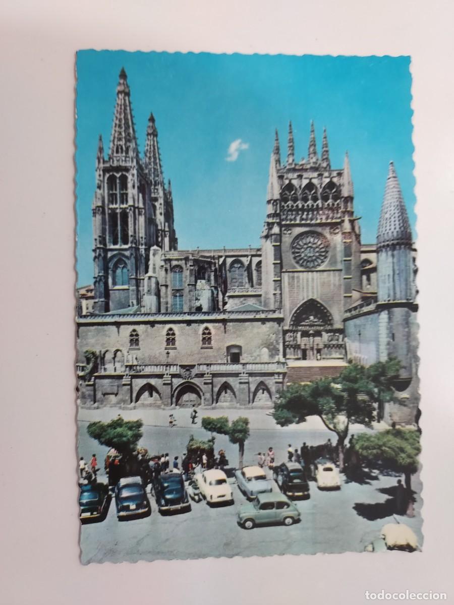 Postales: POSTAL BURGOS CATEDRAL FACHADA DEL SARMENTAL. 1960. SIN CIRCULAR. SEAT 600