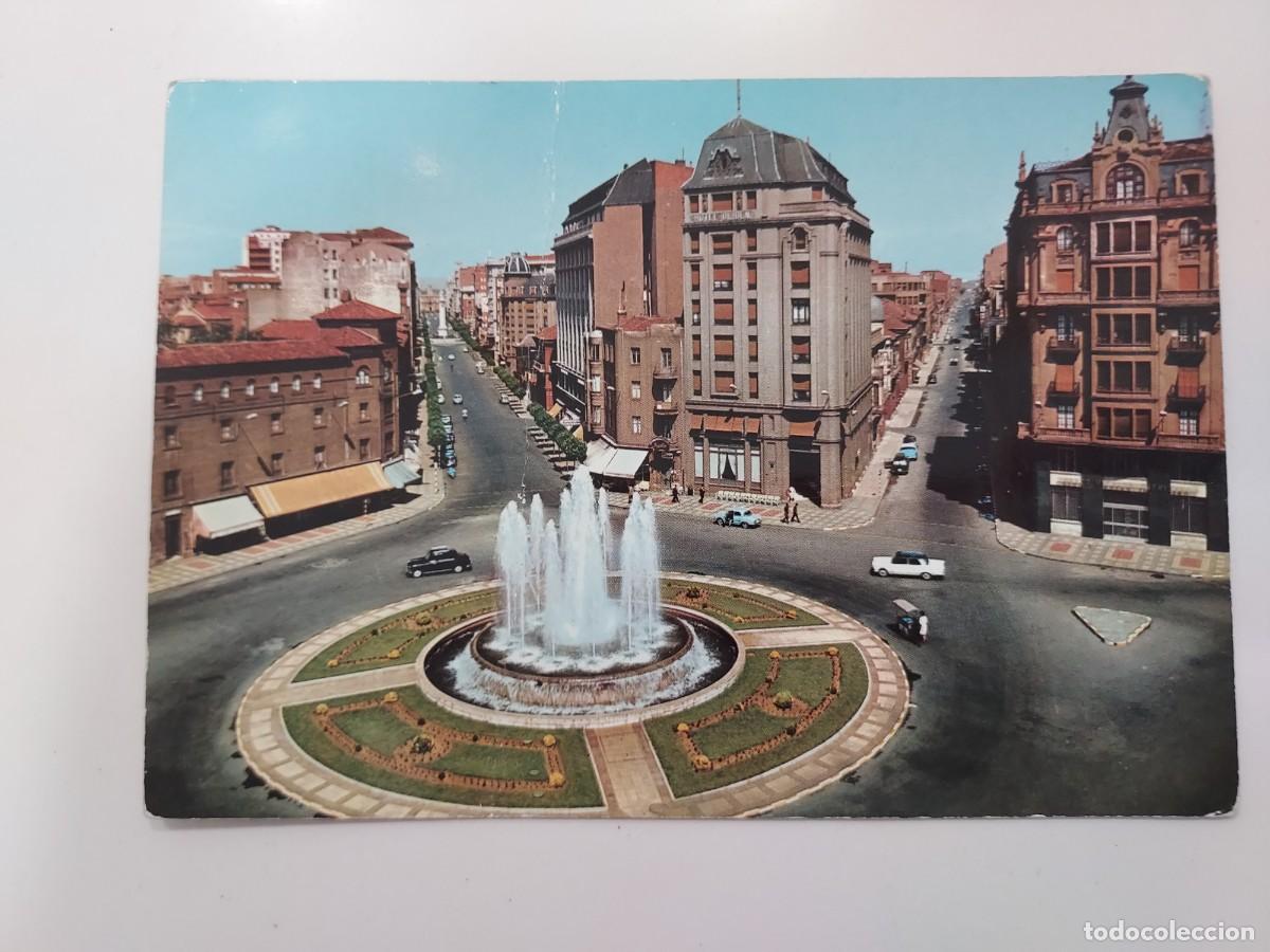Cartes Postales: POSTAL LE&Oacute;N PLAZA SANTO DOMINGO AVDA GENERAL SANJURJO PADRE ISLA. 1963. SIN CIRCULAR