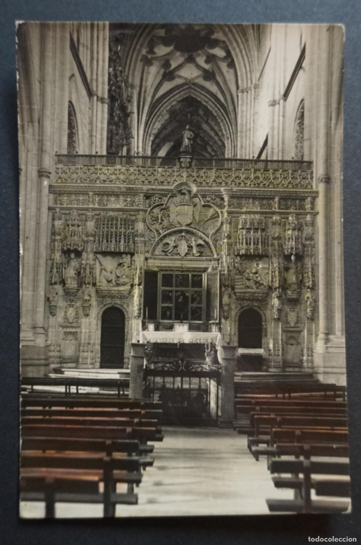 Postales: Palencia, Catedral. Altar del Trascoro. Postal circulada con sello y matasellos a&ntilde;o 1964