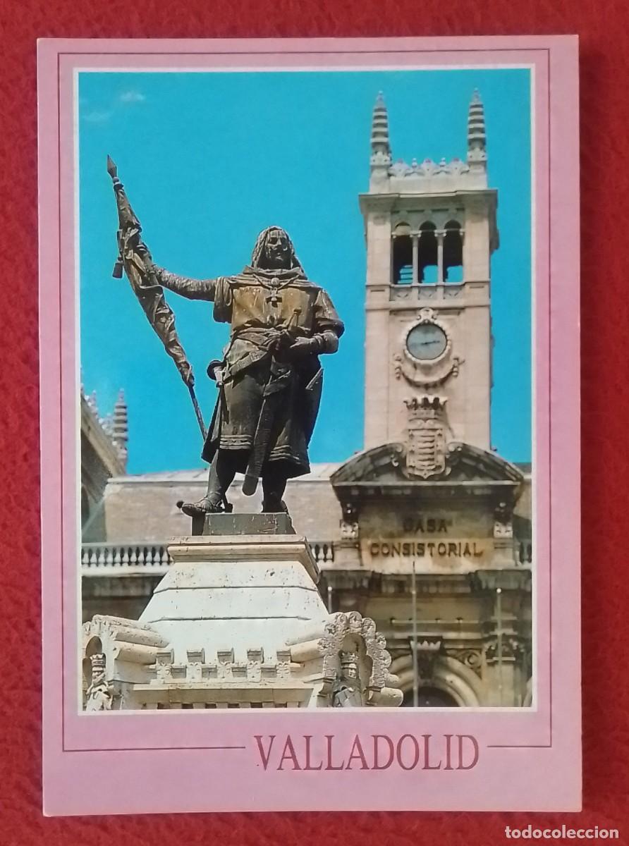 Postales: POSTAL POST CARD VALLADOLID ESTATUA DEL CONDE ANS&Uacute;NEZ FUNDADOR DE LA CIUDAD, STATUE..SPAIN ESPAGNE..