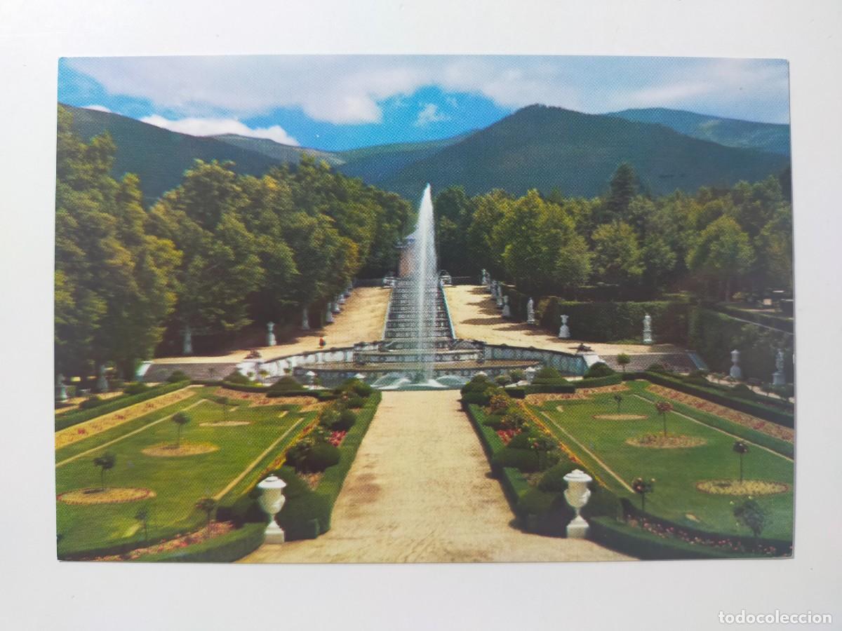 Postales: Postal LA GRANJA DE SAN ILDEFONSO (SEGOVIA): Parterre de la cascada nueva - Edit Patrimonio Nacional
