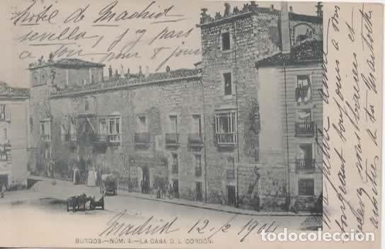 Postales: BURGOS DORSO SIN DIVIDIR CASA DEL CORDON