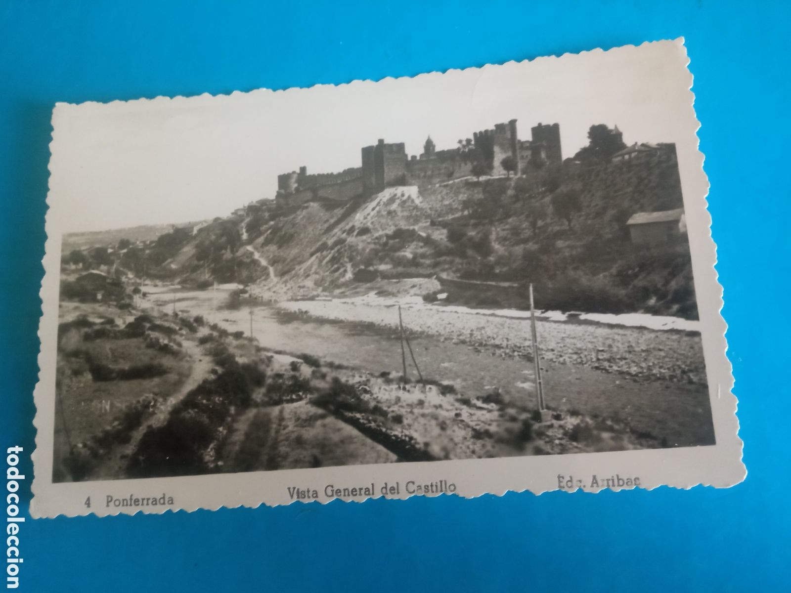 Postales: Antigua postal fotogr&aacute;fica, Ponferrada, Vista General del Castillo, Ediciones Arribas