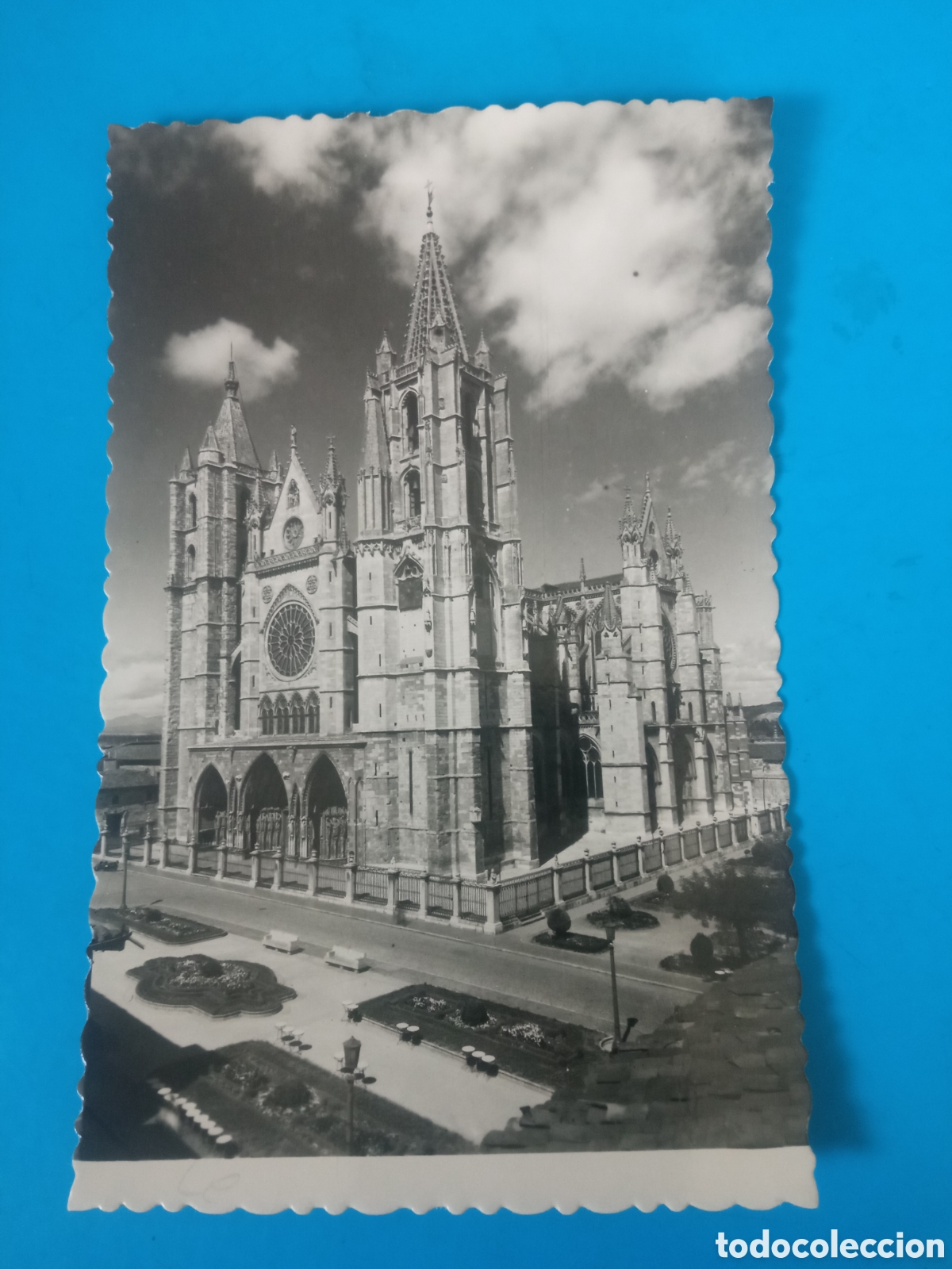 Postales: Antigua postal fotogr&aacute;fica, Le&oacute;n, Fachada Principal de la Catedral