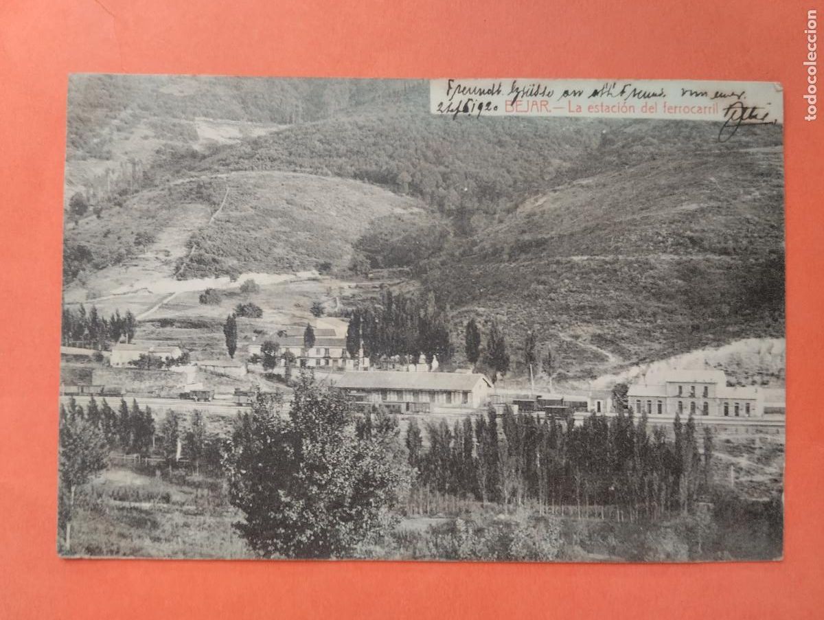 Postales: BEJAR, SALAMANCA. LA ESTACION DEL FERROCARRIL, ED. R. ARIAS, FOT. CASTA&Ntilde;EIRA, ALVAREZ Y LEVEN