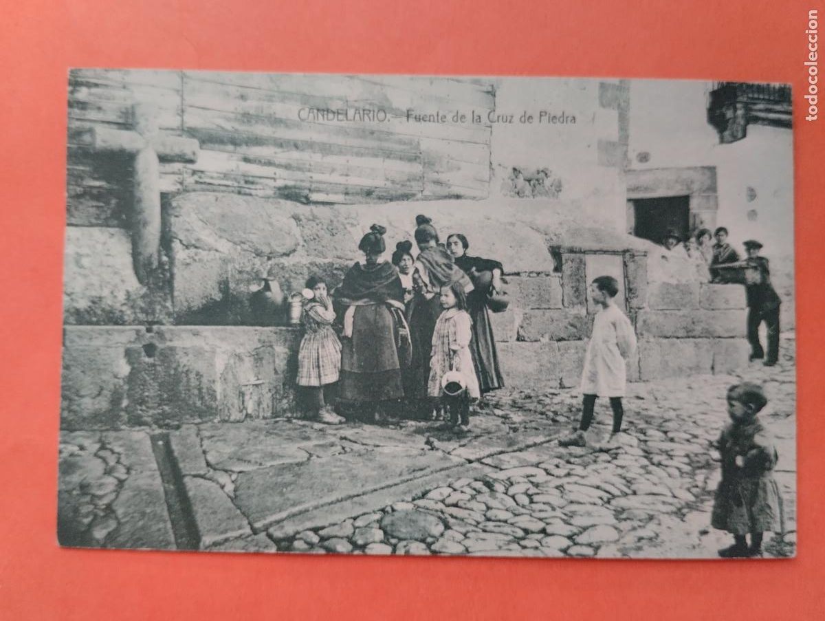 Postales: CANDELARIO - SALAMANCA - FUENTE DE LA CRUZ DE PIEDRA - FOTOTIPIA CASTA&Ntilde;EIRA.