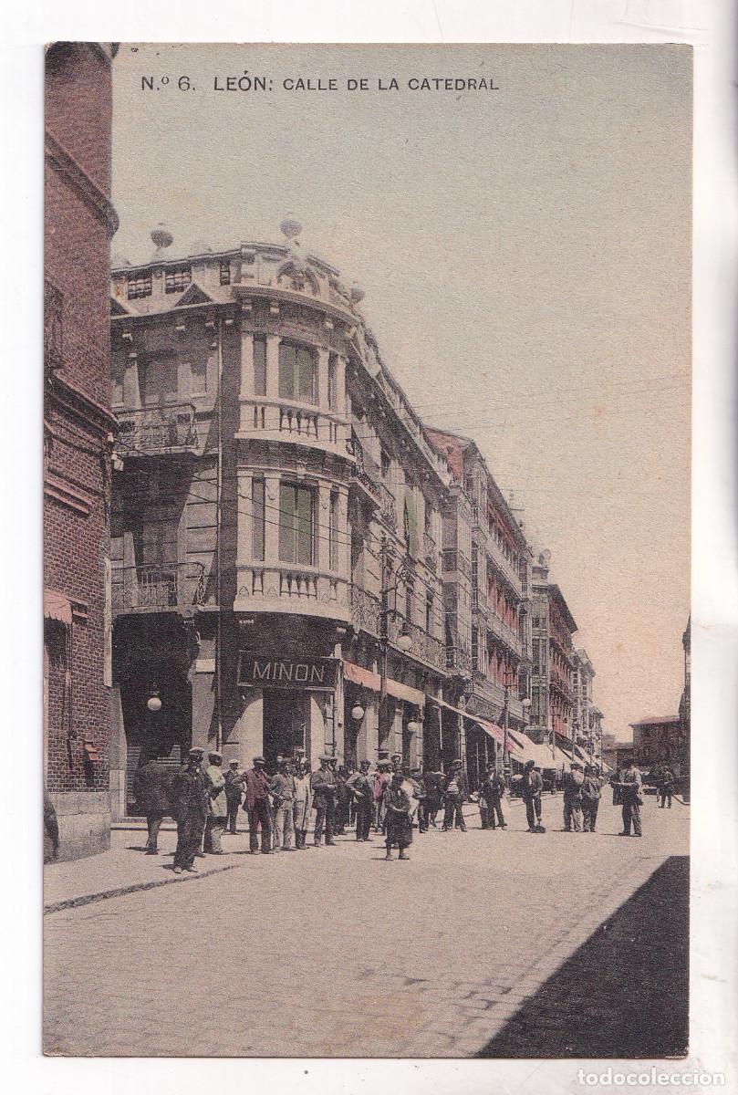 Postales: N&ordm; 6. LE&Oacute;N. CALLE DE LA CATEDRAL