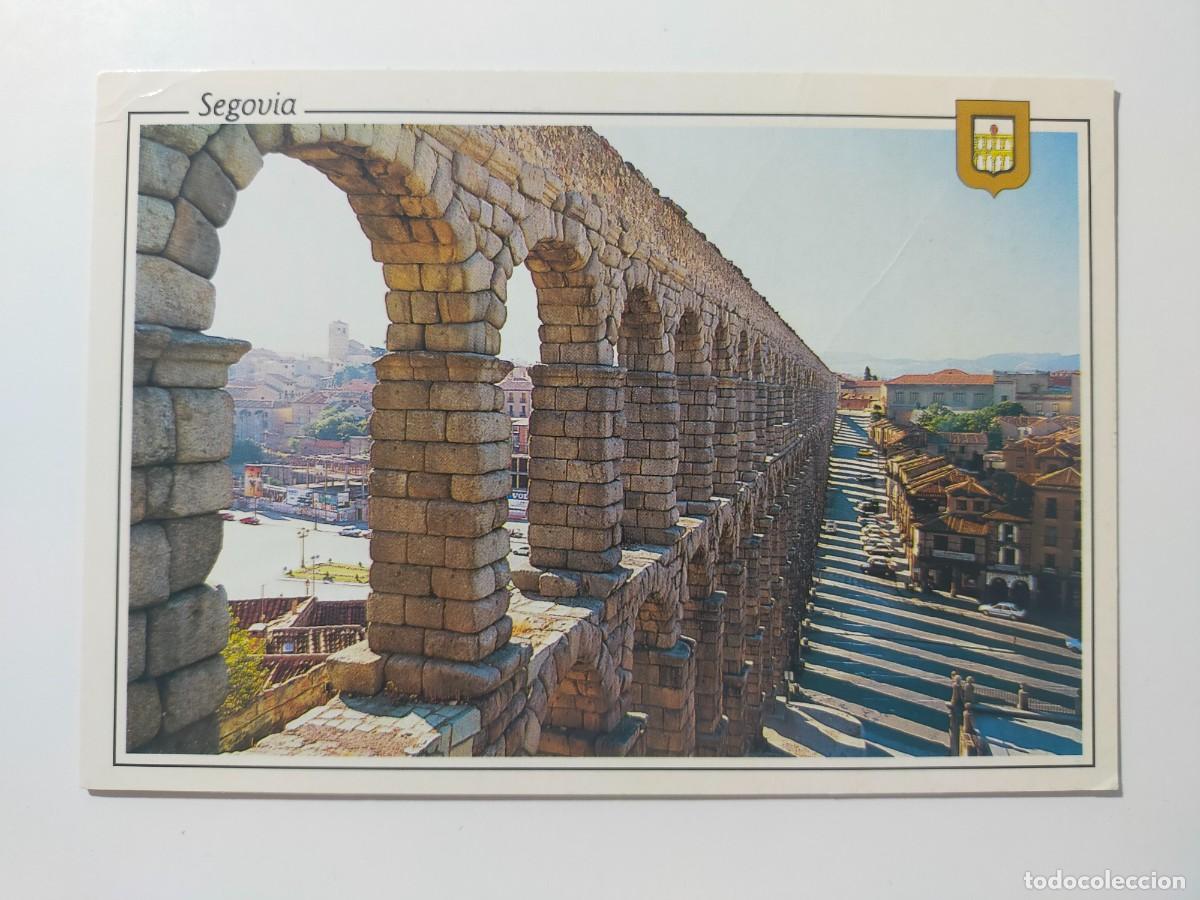 Cartes Postales: Postal SEGOVIA: Acueducto - Edic. Dom&iacute;nguez - FISA. Escudo de Oro
