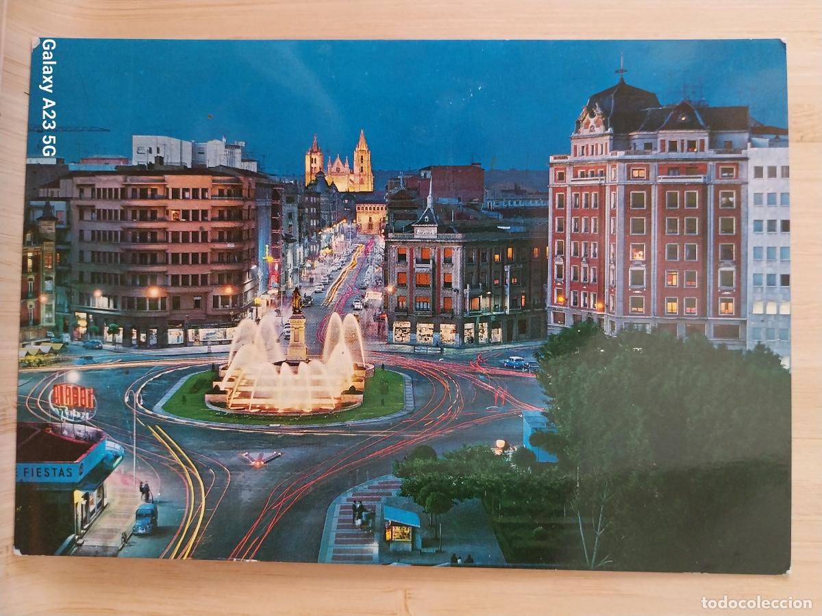 Cartes Postales: PLAZA GUZMAN EL BUENO Y AVENIDA ORDU&Ntilde;O LEON ED GARRABELLA 53 SC ORIGINAL