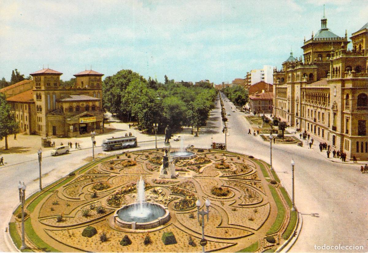 Postales: Postal de Valladolid: Paseo de Zorrilla y Academia de Caballer&iacute;a