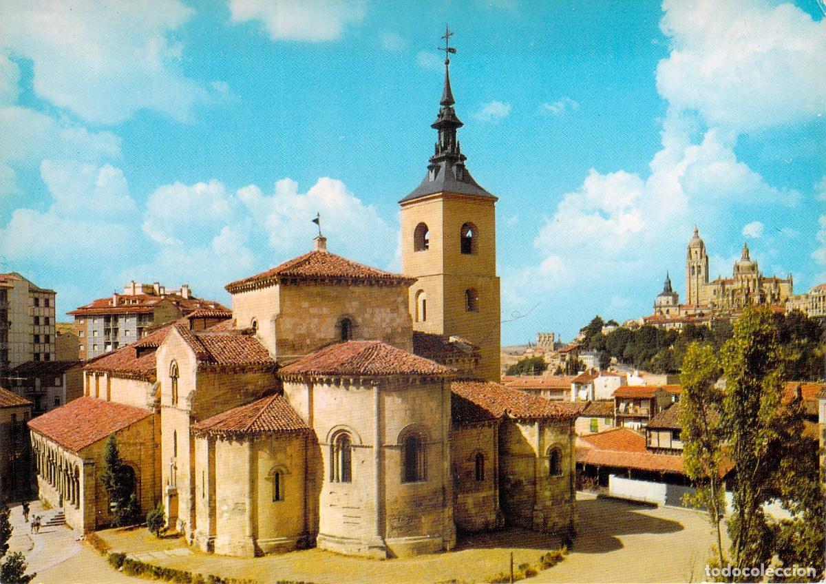 Postales: Postal de la Iglesia de San Mill&aacute;n y Catedral de Segovia