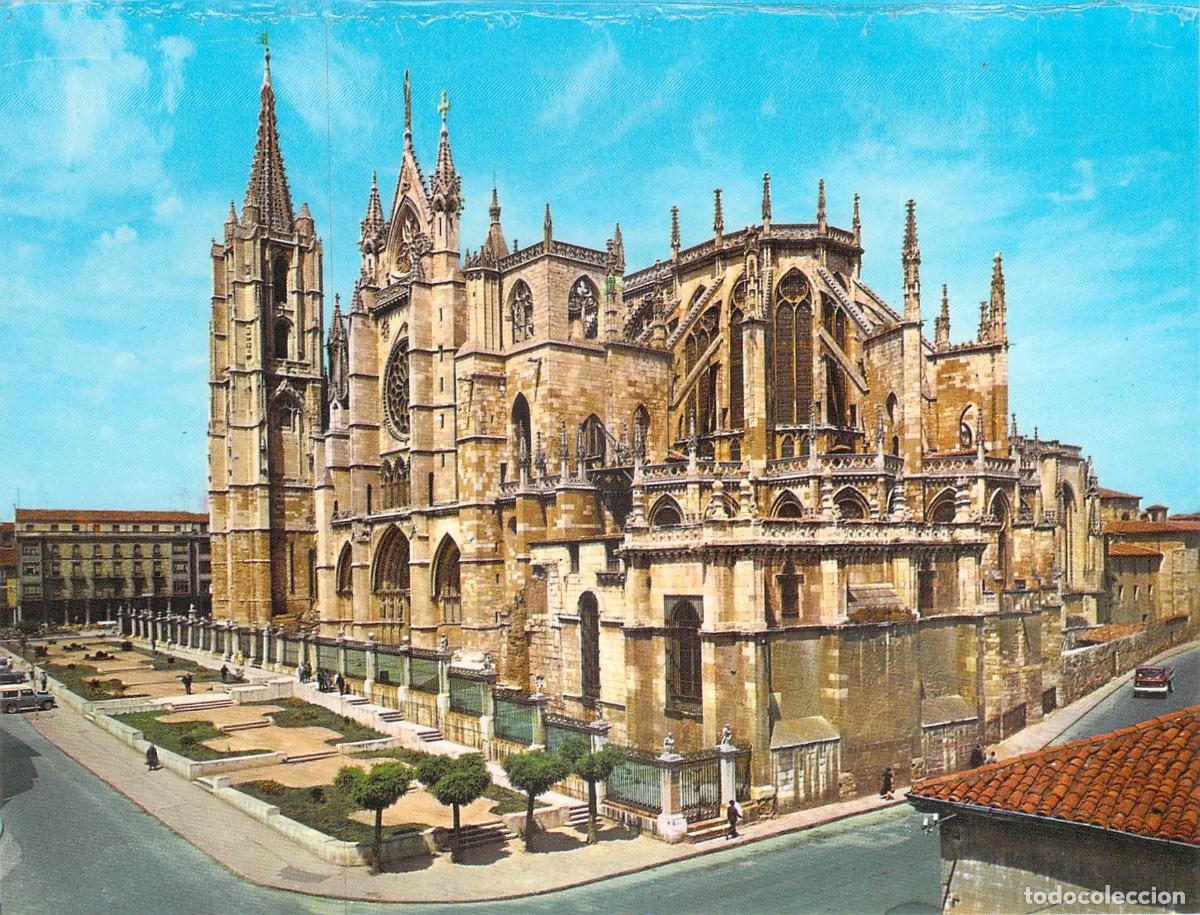 Postales: Postal de la Catedral de Le&oacute;n - Vista del &Aacute;bside - Foto 1