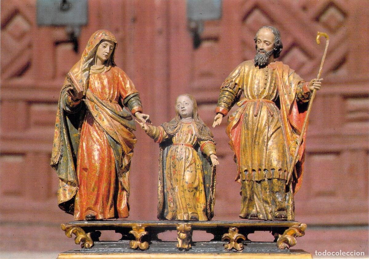 Postales: Postal de La Virgen Ni&ntilde;a escultura de Covarrubias