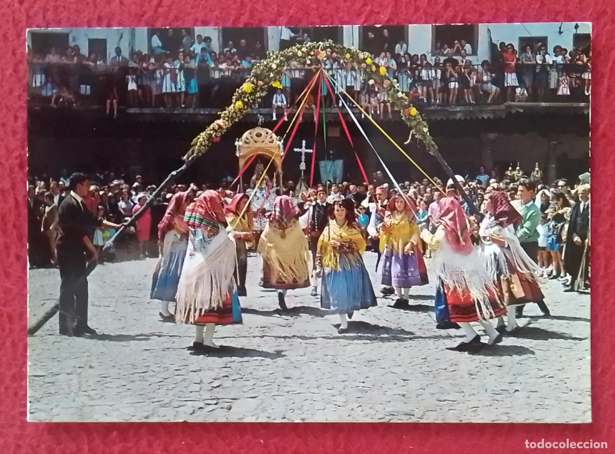 Postales: ANTIGUA POSTAL POST CARD LA ALBERCA SALAMANCA DANZA DE LAS CINTAS ANTE LA VIRGEN VIRGIN SPAIN SPAGNA