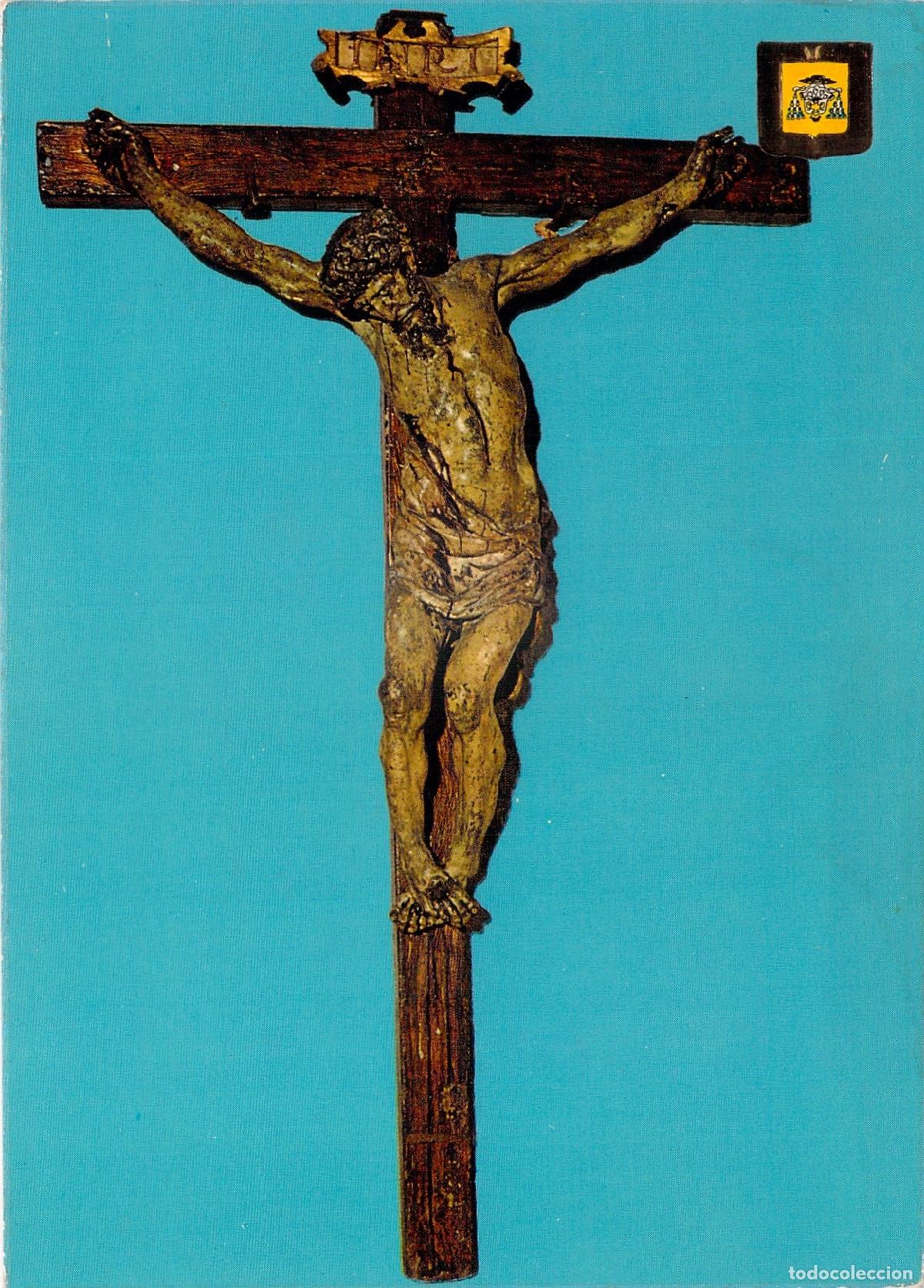 Postales: Postal de la Catedral de Valladolid con el Crucifijo de Juan de Juni