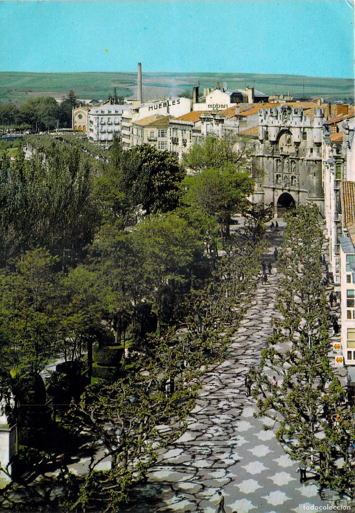 Postales: Postal del Paseo del Espolon en Burgos, Espa&ntilde;a