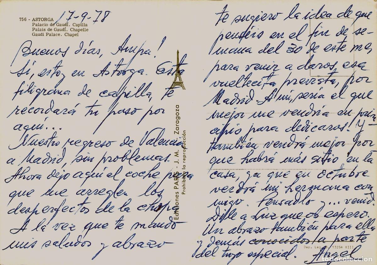 Postales: Postal del Palacio de Gaudi en Astorga - Foto 2