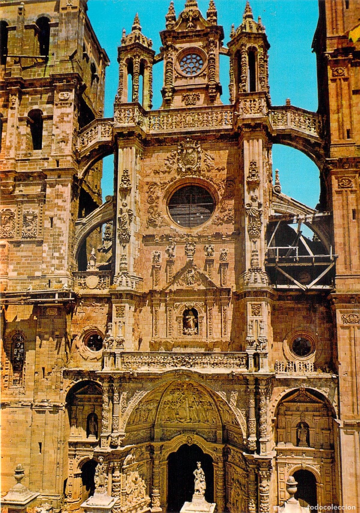 Postales: Postal de la fachada principal de la Catedral de Astorga