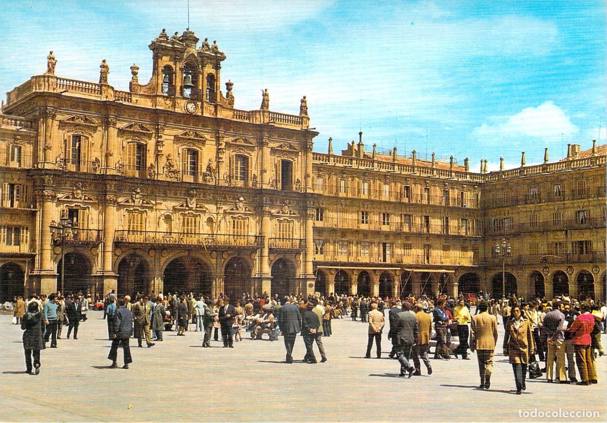 Postales: Postal de la Plaza Mayor de Salamanca, Espa&ntilde;a